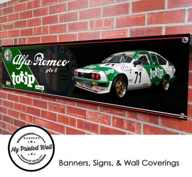 Alfa Romeo GTV6 Touring Car Garage PVC Banner