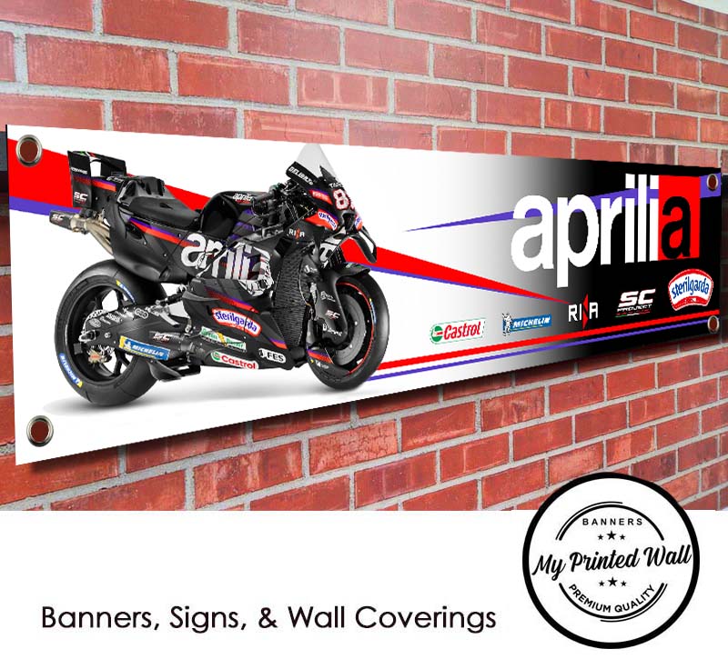 Aprilia 2026 Moto GP Team Garage PVC Banner