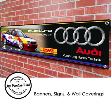 Audi 80 DHL STW Touring Car Team Garage PVC Banner
