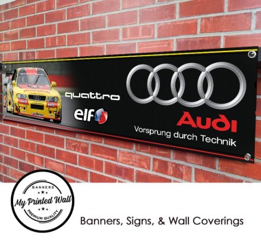 Audi A4 Quattro BTCS GT3 Team Garage PVC Banner
