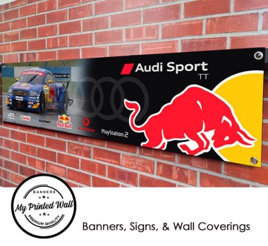 Audi TT DTM Red Bull Team Garage PVC Banner