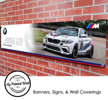 BMW M2 CS Racing Garage PVC Banner