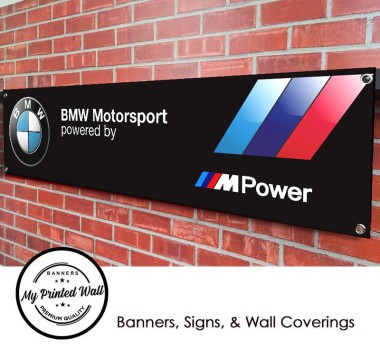 BMW Powered by M Power Garage PVC Banner