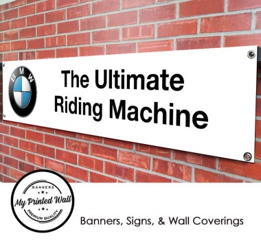 BMW The Ultimate Riding Machine Garage PVC Banner