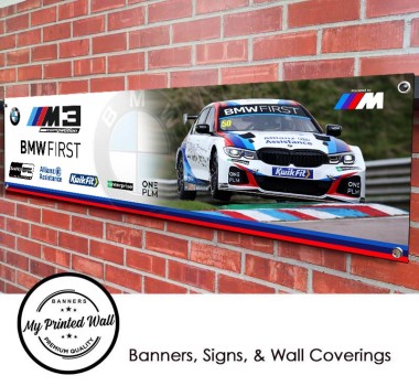 BMW 2022 M3 Touring Car Garage PVC Banner
