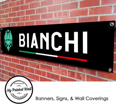Bianchi Logo Cycling PVC Garage Banner