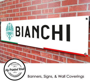 Bianchi Logo Cycling PVC Garage Banner