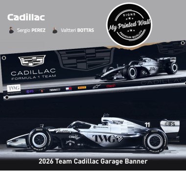 Cadillac 2026 F1 Team Garage PVC Banner