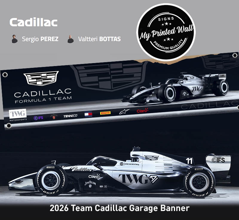 Cadillac 2026 F1 Team Garage PVC Banner