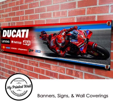 Ducati Lenovo 2025 Moto GP Team Marc Marquez PVC Banner 