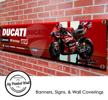 Ducati Lenovo 2026 Moto GP Team Marc Marquez PVC Banner 