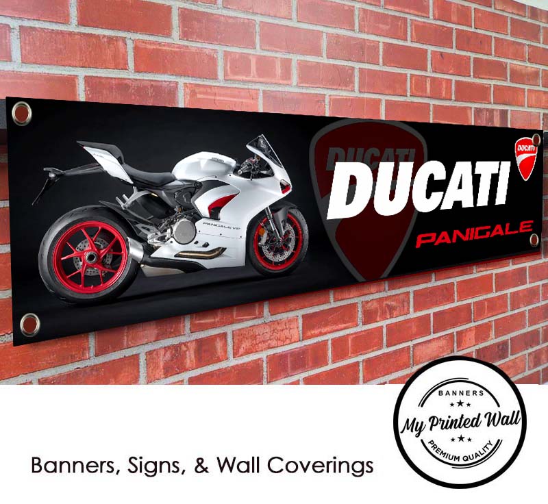 Ducati Panigale V2 (white) PVC Banner