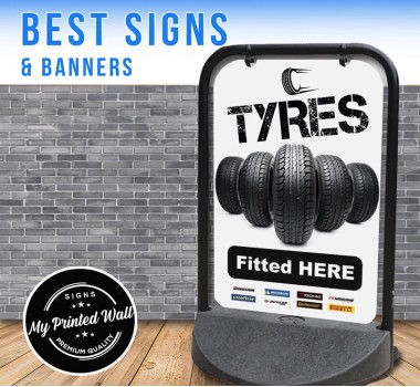Tyres Pavement Swinger Sign