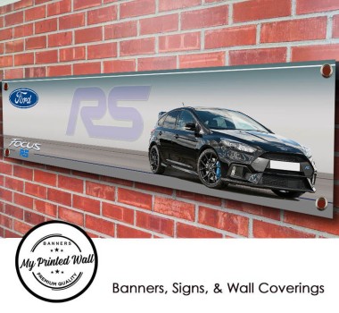 Ford Focus RS MK3 (black) PVC Banner