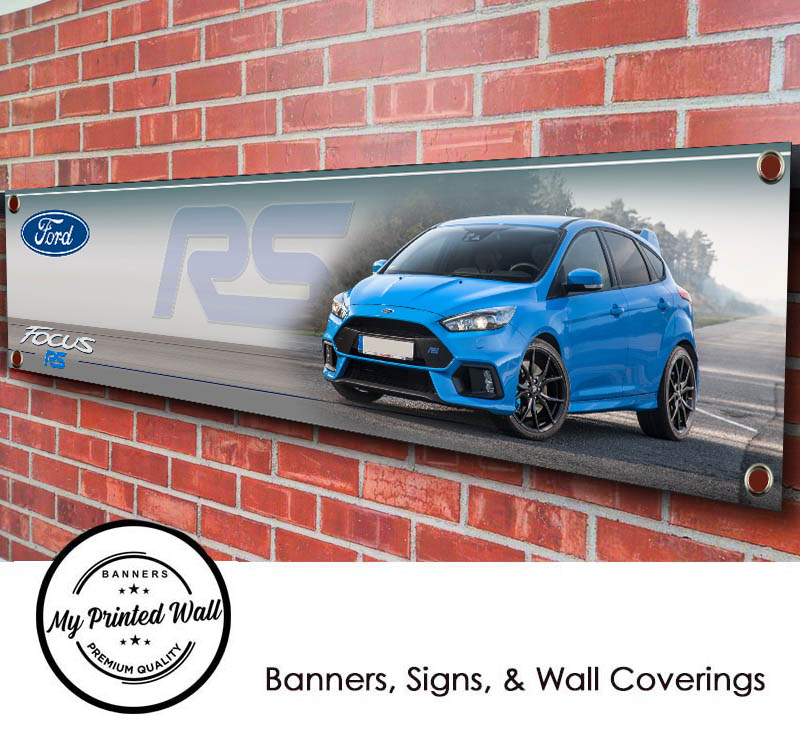 Ford Focus RS MK3 (Nitrous Blue) PVC Banner Ford Focus RS MK3 (Nitrous Blue) PVC Banner