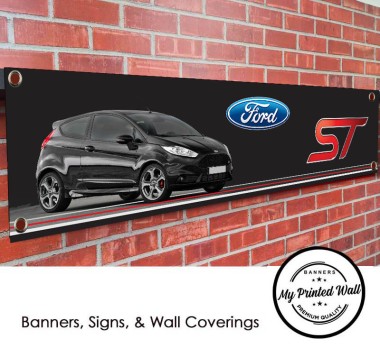 Ford Fiesta ST MK7 (black) PVC Banner