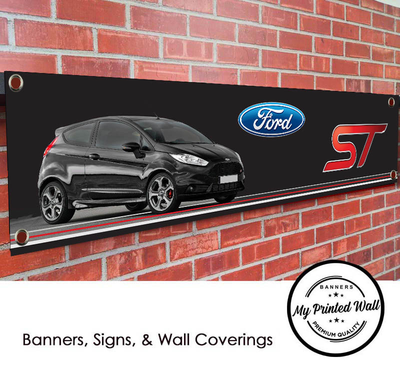 Ford Fiesta ST MK7 (black) PVC Banner Ford Fiesta ST MK7 (black) PVC Banner