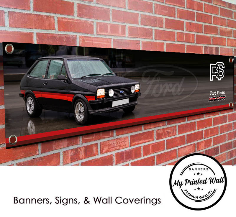 Ford Fiesta Mk1 Supersport MK1 (black) PVC Banner