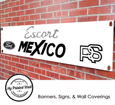 Ford Escort Mexico Logo Garage PVC Banner