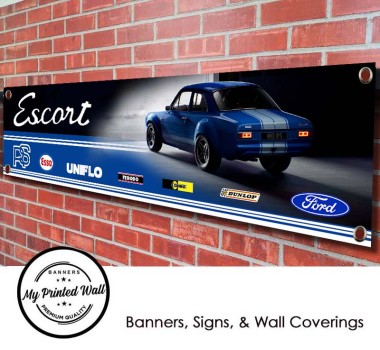 Ford Escort MK1 RS (blue) PVC Banner