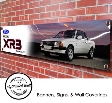 Ford Escort MK3 XR3i Cabriolet Garage PVC Banner