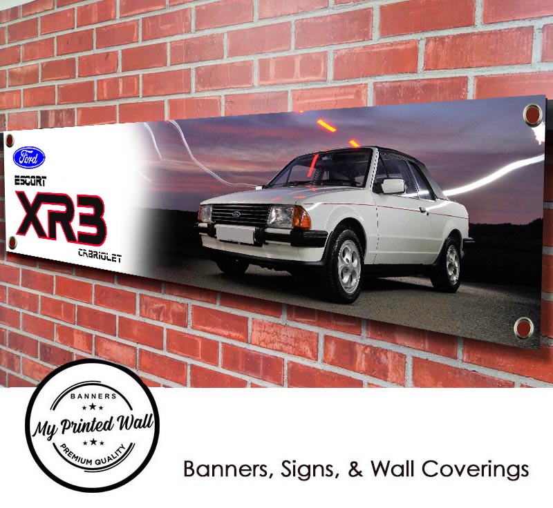 Ford Escort MK3 XR3i Cabriolet Garage PVC Banner