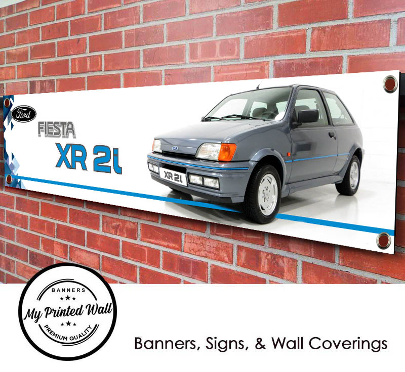 Ford Fiesta Mk3 XR2i (grey) PVC Banner Ford Fiesta Mk3 XR2i (grey) PVC Banner