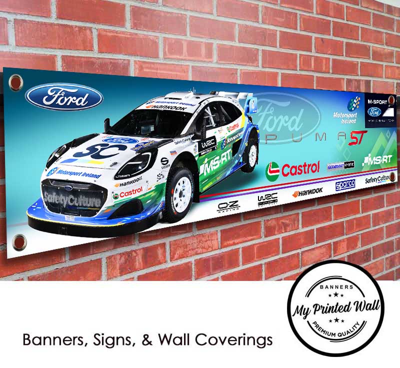 Ford Puma M-Sport WRC 2026 Rally Car Banner