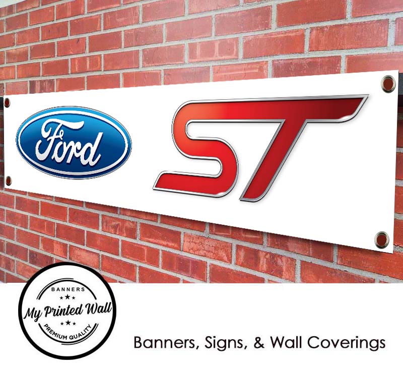 Ford ST Logo PVC Banner for Garage, Workshop etc