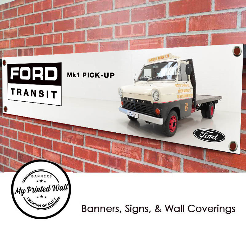 Ford Transit Pickup Garage PVC Banner