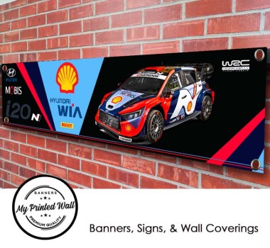 HYUNDAI SHELL MOBIS WORLD RALLY TEAM 2025 Garage PVC Banner
