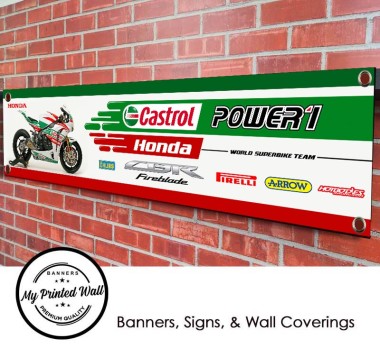 Honda CBR Fireblade Castrol Power 1 PVC Banner