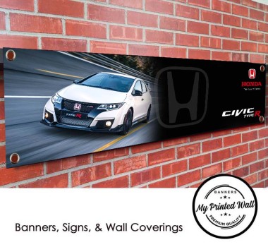 Honda Civic Type-R (FK2) PVC Banner (white)