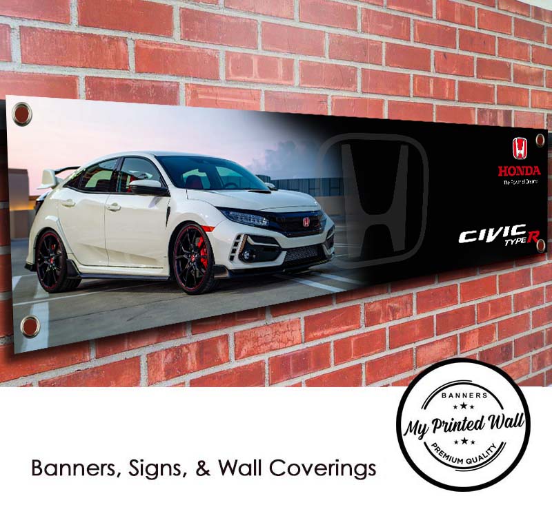 Honda Civic Type-R (FK8) PVC Banner (white)