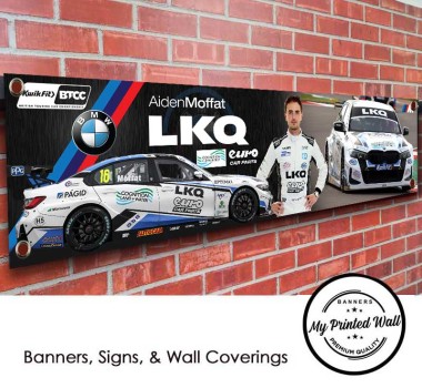 BMW LKQ Euro Car Parts BTCC Aiden Moffat 2025 Team PVC Banner