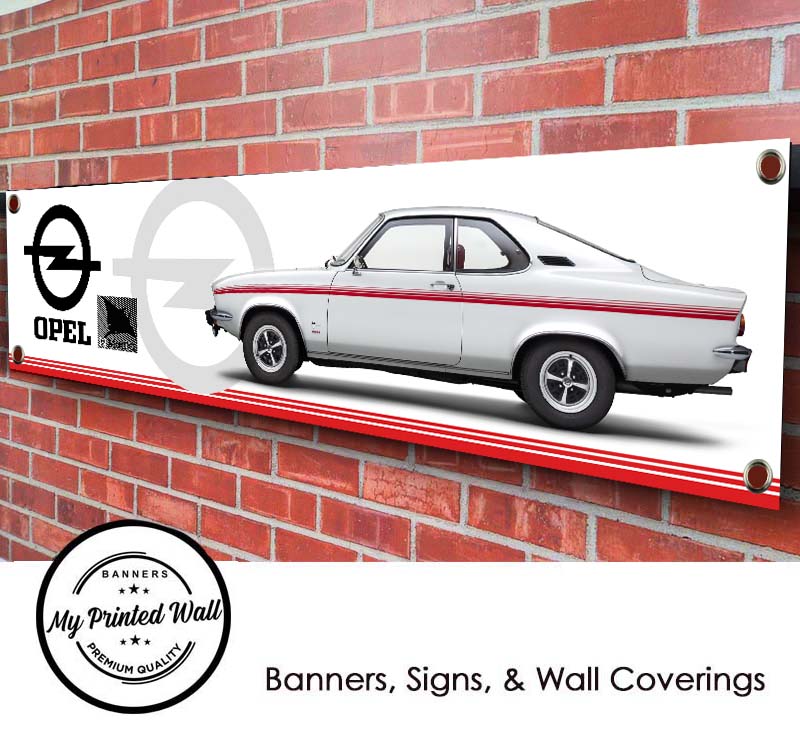 Opel Manta Mk1 1900 (white) PVC Banner