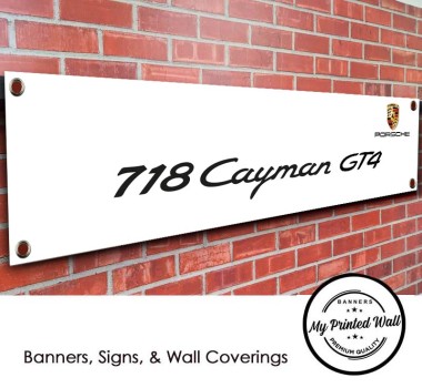 Porsche 718 Cayman GT4 PVC Banner