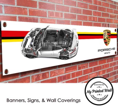 Porsche 911 GT3 Cutaway PVC Banner