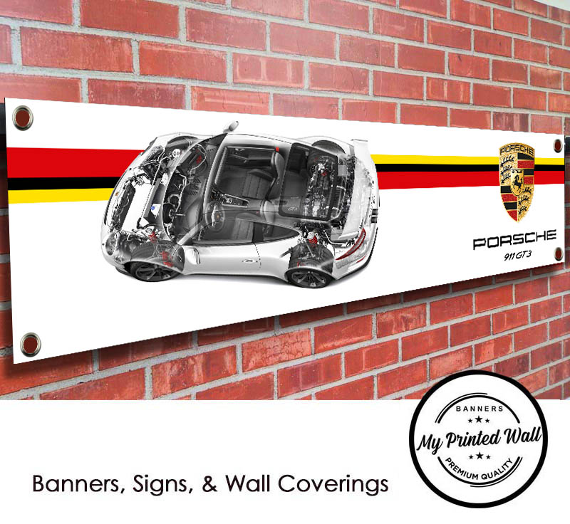 Porsche 911 GT3 Cutaway PVC Banner
