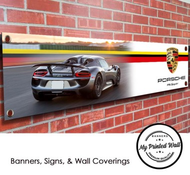 Porsche 918 Spyder (rear) PVC Banner