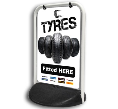 Tyres Pavement Swinger Sign
