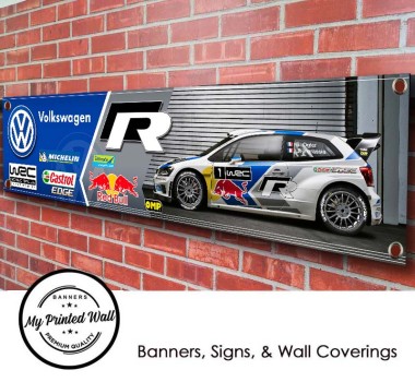Volkswagen Polo R WRC Rally Car PVC Banner