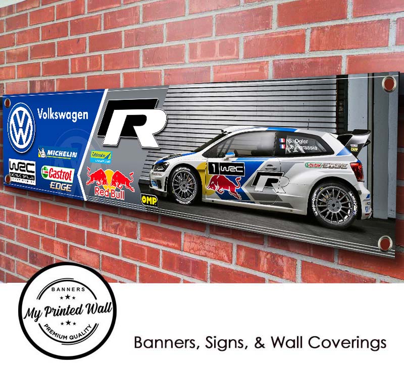 Volkswagen Polo R WRC Rally Car PVC Banner