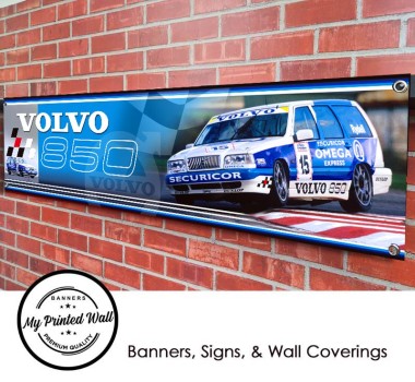 Volvo 850 Touring Car Team Garage PVC Banner