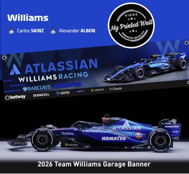 Williams 2026 F1 Team Garage PVC Banner